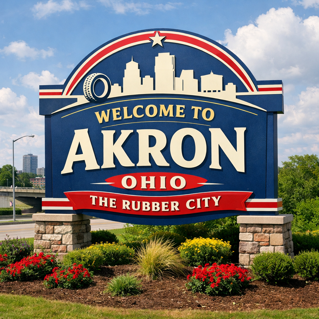 Welcome to Akron Ohio Sign