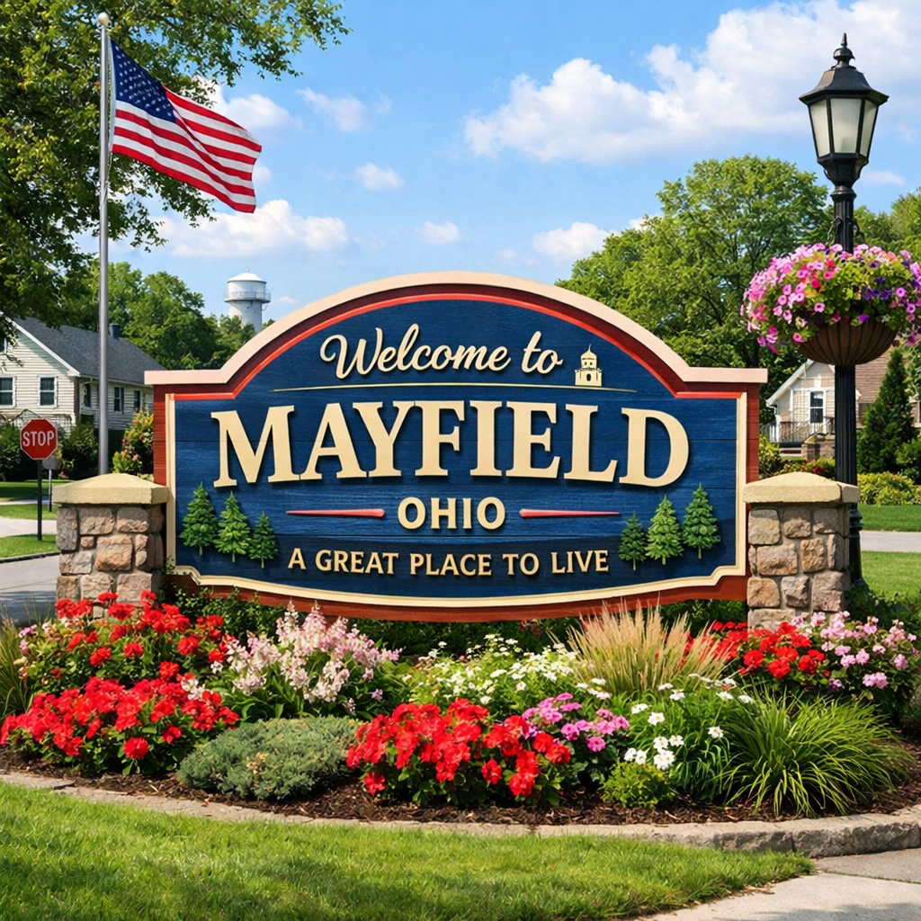 Welcome to Mayfield Ohio Sign-1